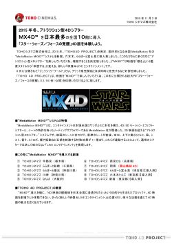 2015年冬アトラクション型4Dシアター MX4D™を日本