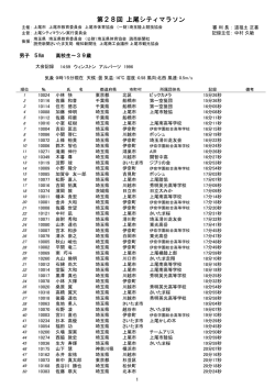 男子 5kmの部 - 上尾市陸上競技協会