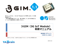 3GIM（3G IoT Module） 利用マニュアル