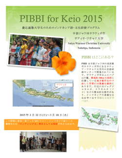PIBBI for Keio 2015