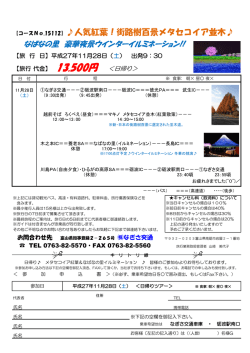 メタセコイア紅葉・なばなイルミネーション2015 行程表