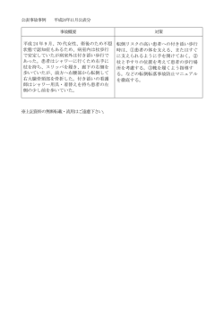 公表事故事例 平成 24年 11月公表分