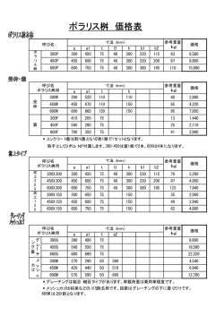 ポラリス桝 価格表