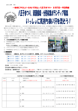 八王子まつり、資源循環・分別収集ボランティア募集 いっしょに