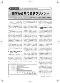 薬学から考えるサプリメント