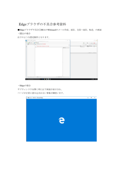 Edgeブラウザの不具合参考資料