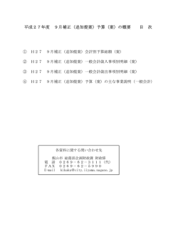 補正予算（案）の概要（PDF 196KB）