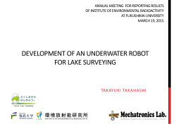 development of an underwater robot for lake surveying