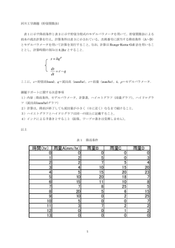 貯留関数法課題