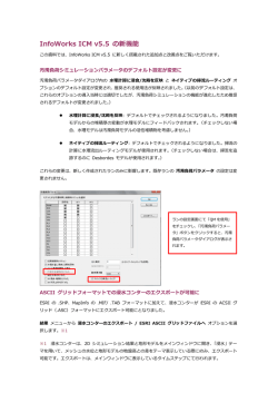 InfoWorksICM v5.5 新機能リスト