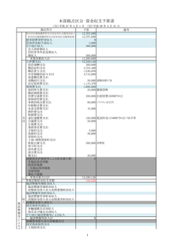本部拠点区分 資金収支予算書