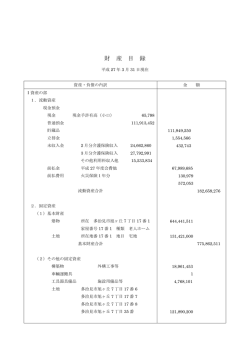 財産目録