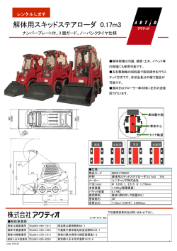 解体用スキッドステアローダ 0.17m3