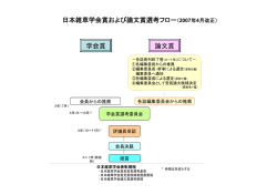 学会賞選考のフロー