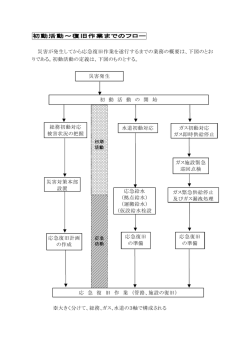 初動活動～復旧作業までのフロー 初動活動～復旧作業までのフロー