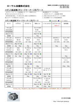 ロボット減速機用グリース