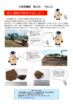 表土掘削が始まりました！ た！！！