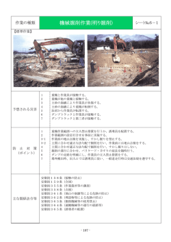 【 事例-107 機械掘削作業（明り掘削） 】 シートNo.6-1