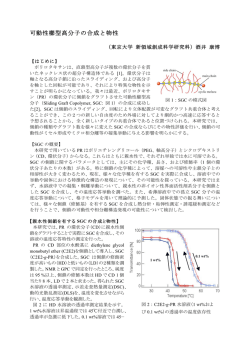 可動性櫛型高分子の合成と物性