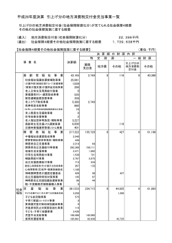 ⑥ 引き上げ分の地方消費税交付金充当事業一覧