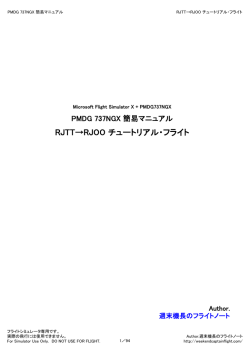 RJTT&rarr;RJOO チュートリアル・フライト