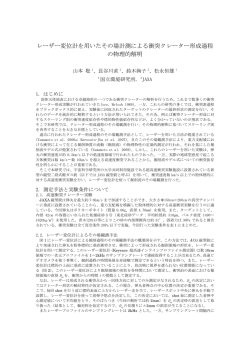 レーザー変位計を用いたその場計測による衝突クレーター形成過程 の