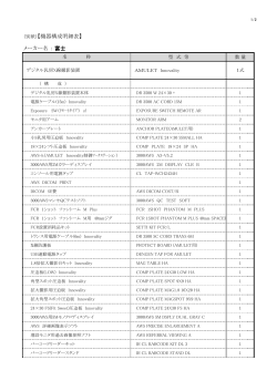 （別紙）【機器構成明細表】 メーカー名 ： 富士