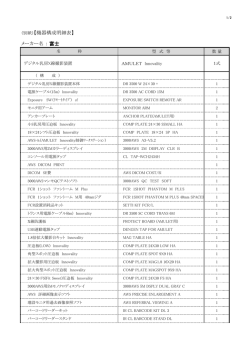 （別紙）【機器構成明細表】 メーカー名 ： 富士
