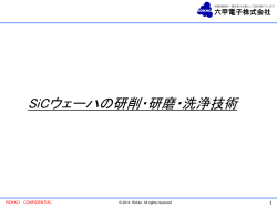 SiCウェーハの研削・研磨・洗浄技術（PDF版）