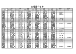 出場選手名簿