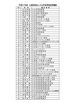 H27年度評議員名簿