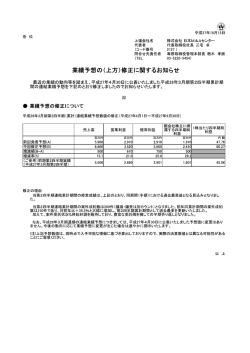 （上方）修正に関するお知らせ