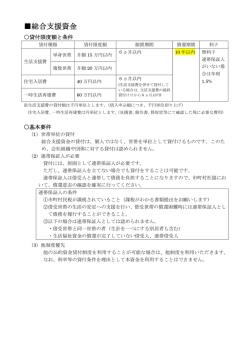 貸付の手引き（緊急・総合・つなぎ）
