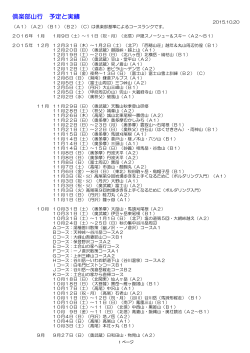 倶楽部山行 予定と実績