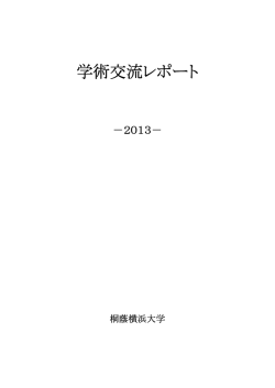 学術交流レポート2013