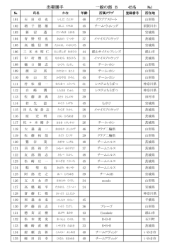 一般の部 B 45名 出場選手