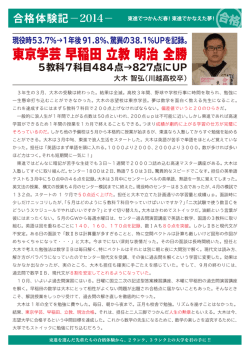 東京学芸 早稲田 立教 明治 全勝