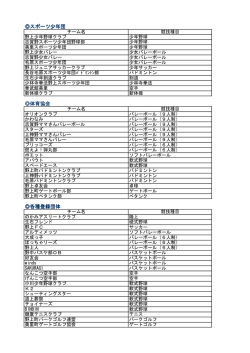 各種登録団体 体育協会 スポーツ少年団