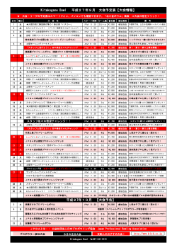 2015年9月 北小金ボウル 「競技会予定表」