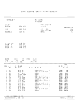 中学生男子 - 滋賀県スキー連盟