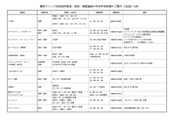 蓼科ビレッジ別荘地内飲食・宿泊・物販施設の年末年始営業のご案内（12