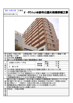 ﾊﾟｰｸﾏﾝｼｮﾝ水前寺公園大規模修繕工事