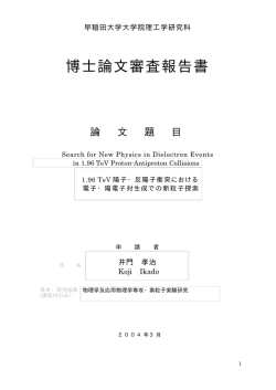博士論文審査報告書