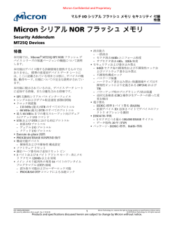 マルチI/O シリアル フラッシュ メモリ セキュリティ 付録