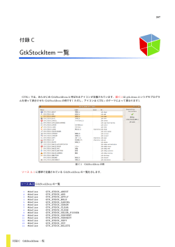 GtkStockItem 一覧