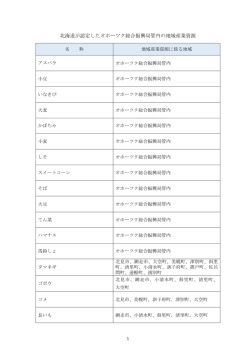 北海道が認定したオホーツク総合振興局管内の地域産業資源