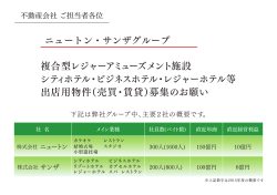 複合型レジャーアミューズメント施設 シティホテル