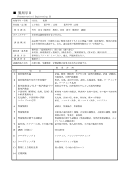 製剤学Ⅱ