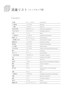 インドネシア語訳付き語彙リスト（pdf）