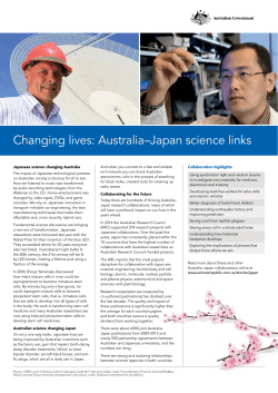 Changing lives: Australia–Japan science links